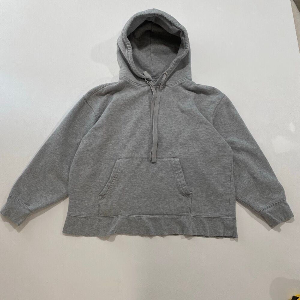 Athleta Gray Fleece Hoodie Size XL Women’s Cozy Pullover Sweatshirt